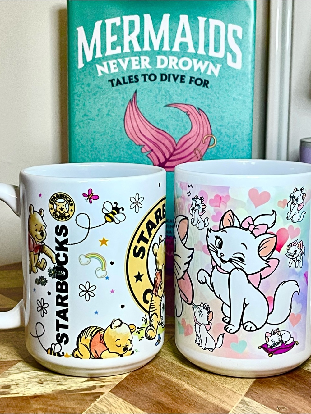 NEW Disney The Aristocats Marie + Winnie the Pooh mugs 15oz 15 oz 2 pcs mugs - Picture 4 of 8